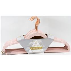 18 PACK OF PINK NON SLIP HANGERS