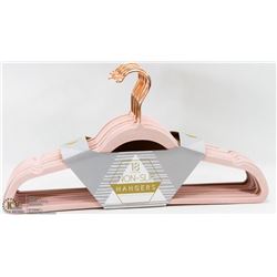 18 PACK OF PINK NON SLIP HANGERS