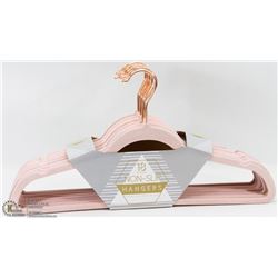 18 PACK OF PINK NON SLIP HANGERS