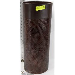 LEATHER LOOK UMBRELLA HOLDER VASE