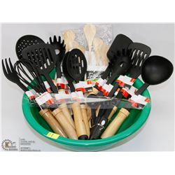 BOWL OF ASSORTED KITCHEN UTENSILS