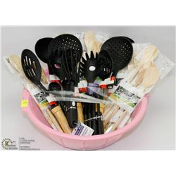 BOWL OF ASSORTED KITCHEN UTENSILS