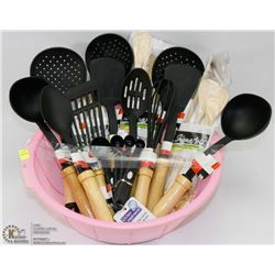 BOWL OF ASSORTED KITCHEN UTENSILS