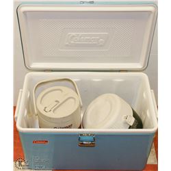 VINTAGE COLEMAN COOLER & TWO COLEMAN INSULATED