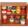 Image 1 : COLLECTION OF TOBACCO TINS WITH DISPLAY SHELF