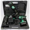 Image 1 : HITACHI DRILL SET, LIGHTS CHARGER & 2 BATTERIES.