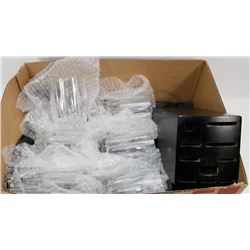 BOX W/SET OF 6 CRYSTAL GLASSES AND