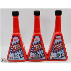 LOT OF 3 BOTTLES OF KLEEN FLO CLEAN CARB ADDITIVE-