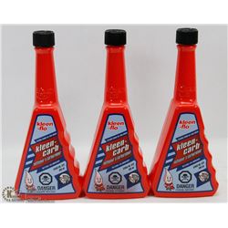 LOT OF 3 BOTTLES OF KLEEN FLO CLEAN CARB ADDITIVE-