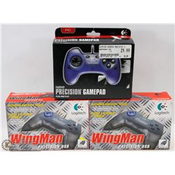 SET OF 3 LOGITECH WINGMAN