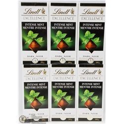 LOT OF 6 LINDT EXCELLENCE INTENSE MINT DARK
