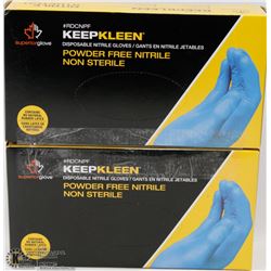2 BOXES OF KEEPKLEAN POWDER FREE DISPOSABLE