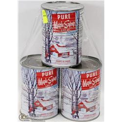3 CANS OF PURE MAPLE SUGAR