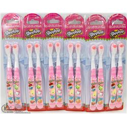 BUNDLE OF SHOP KINS KIDS TOOTH BRUSHES- SOFT