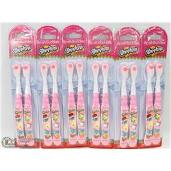 BUNDLE OF SHOP KINS KIDS TOOTH BRUSHES- SOFT