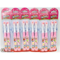 BUNDLE OF SHOP KINS KIDS TOOTH BRUSHES- SOFT