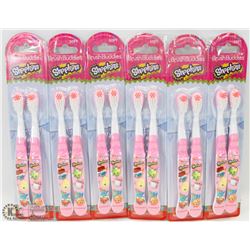 BUNDLE OF SHOP KINS KIDS TOOTH BRUSHES- SOFT