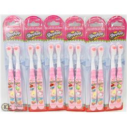 BUNDLE OF SHOP KINS KIDS TOOTH BRUSHES- SOFT