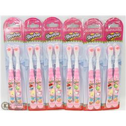 BUNDLE OF SHOP KINS KIDS TOOTH BRUSHES- SOFT