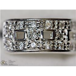 3) STERLING SILVER CZ RING (6.18G) SIZE 5
