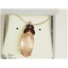 Image 1 : 11) STERLING SILVER ROSE QUARTZ & GARNET NECKLACE