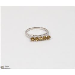 18) STERLING SILVER CITRINE RING SIZE 7