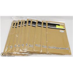 LOT OF 15 GOLD COLORED PLASTIC TABLE COVERINGS