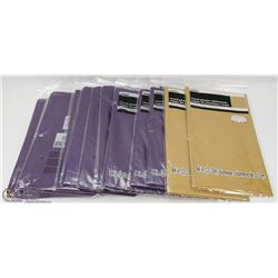 LOT OF 15 ASSORTED COLORED PLASTIC TABLE COVERINGS