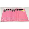 Image 1 : LOT OF 15 PINK COLORED PLASTIC TABLE COVERINGS