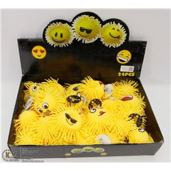 STORE DISPLAY OF OVER 20 PIECES EMOJI STRESS BALLS