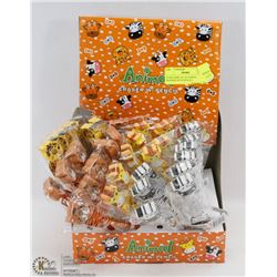 STORE DISPLAY OF ANIMAL ERASERS WITH PENCILS