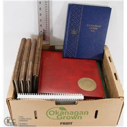 LOT OF CANADA COIN STOCK BOOKS - 1858 AND UP.