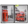 Image 1 : PAIR OF 3D FRAMED PICTURES - DOUBLE DECKER BUS