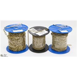 3 – ROLLS OF HOBBY/CRAFT CHAIN.
