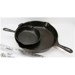 CAST IRON FRYPAN LOT.