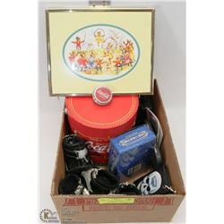 LOT OF COCA COLA ICE BUCKET NEW, DOG SHOES, STONE