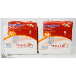2 BAGS OF SMART CORE DISPOSABLE BRIEFS