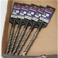 LOT OF 5 BOSCH 1/2" CONCRETE DRILL BITS