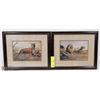 Image 1 : LOT OF 2 SMALL MATTED FRAMED LION PRINTS.