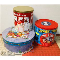 LOONEY TUNES CONTAINER & CAMPBELL SOUPS