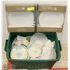 Image 1 : BOX OF NEW PORCELAIN DISHWARE