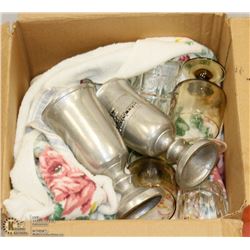 LOT OF ASSORTED GLASSES, CUPS, AND MUGS