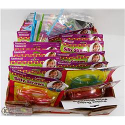 LARGE FLAT OF SILLY STRAWS, ART PROJECTS TOYS AND