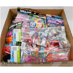 LARGE FLAT OF ASSORTED PARTY FAVORS AND KIDS FUN
