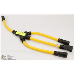 HEAVY DUTY 3 WAY  EXTENSION CORD SPLITTER CABLE.