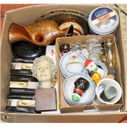 BOX OF NEW & COLLECTIBLE DISHWARE