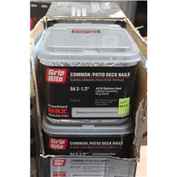 CASE OF GRIPRITE PATIO DECK NAILS 8D 2.5" ST STEEL