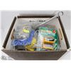 Image 1 : LARGE BOX OF ASSORTED TOOLS INCL WRENCHES, SCREW