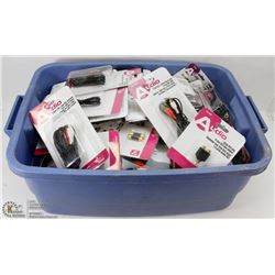 TOTE OF NEW KITCHENWARE AND ELECTRONICS