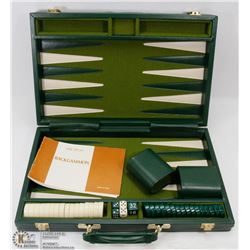 ATTACHÉ STYLE BACKGAMMON BOARD.